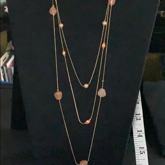 Jewelry - Layered peach /coral colored necklace